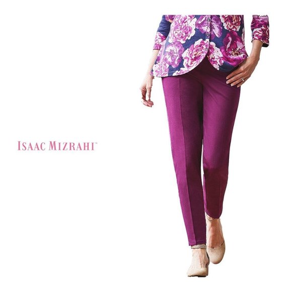 Plus Size Trouser Pants by Isaac Mizrahi - Picture 1 of 4